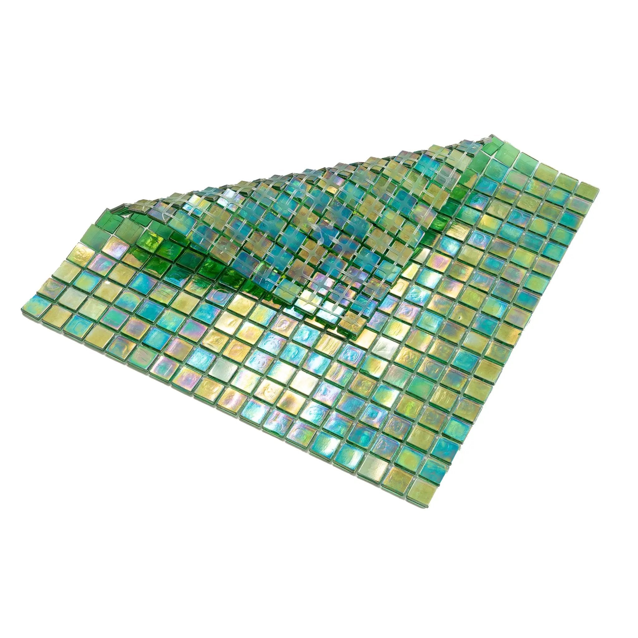 Emerald Green 12x12 Glossy Uniform Square Glass Mosaic Tile (20 pack, 18.69 sq ft/case) by Apollo Tile