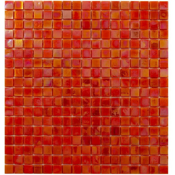 Fire Orange 12x12 Glossy Uniform Square Glass Mosaic Tile (20 pack, 18.69 sq ft/case)