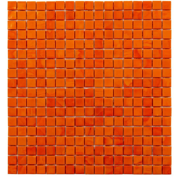 Red-Orange 12x12 Glossy Uniform Square Glass Mosaic Tile (20 pack, 18.69 sq ft/case)