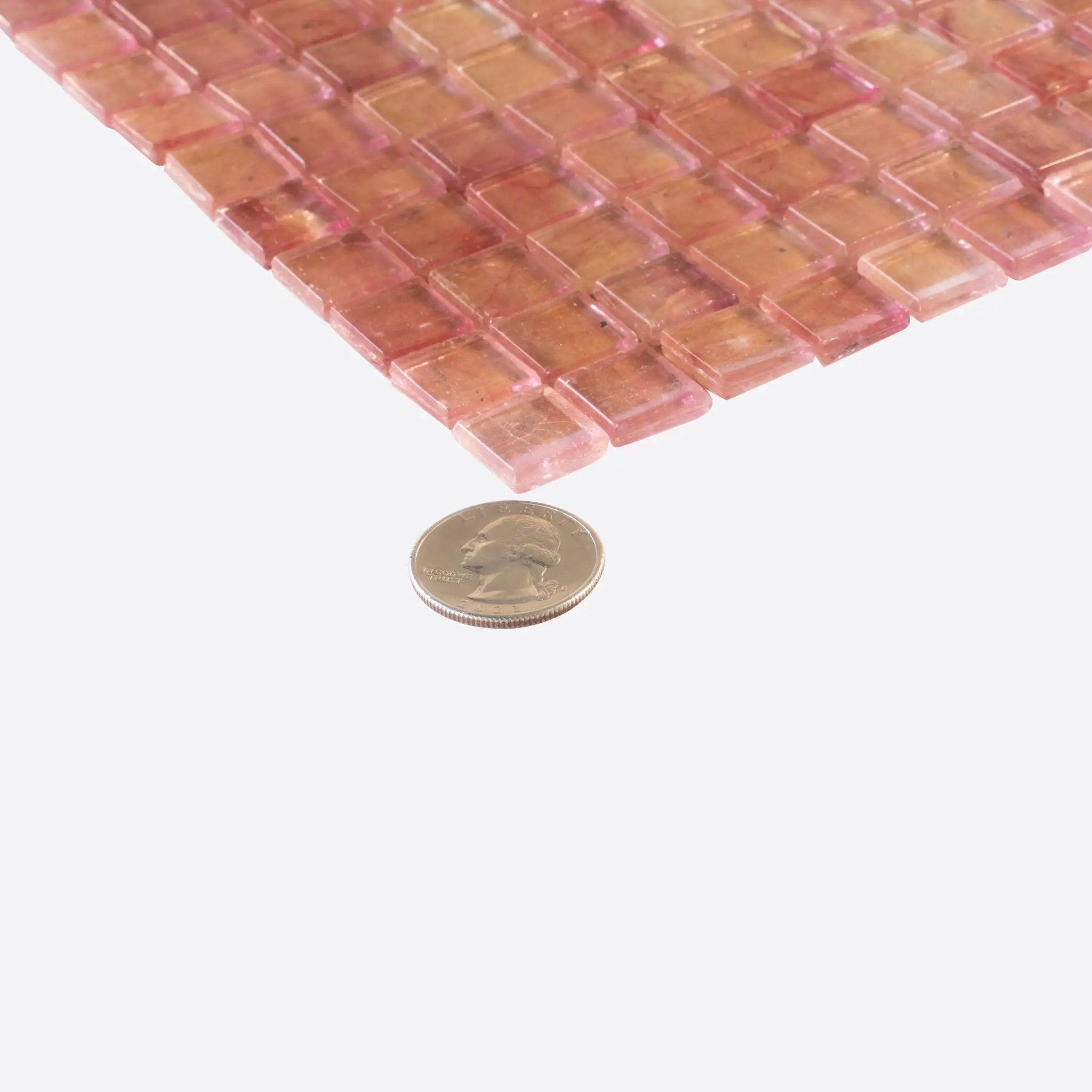 Foxy Pink 12x12 Glossy Uniform Square Glass Mosaic Tile (20 pack, 18.69 sq ft/case) by Apollo Tile
