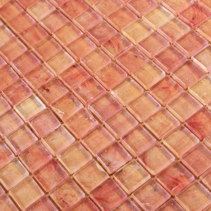 Foxy Pink 12x12 Glossy Uniform Square Glass Mosaic Tile (20 pack, 18.69 sq ft/case) by Apollo Tile