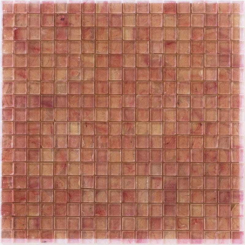 Foxy Pink 12x12 Glossy Uniform Square Glass Mosaic Tile (20 pack, 18.69 sq ft/case) by Apollo Tile