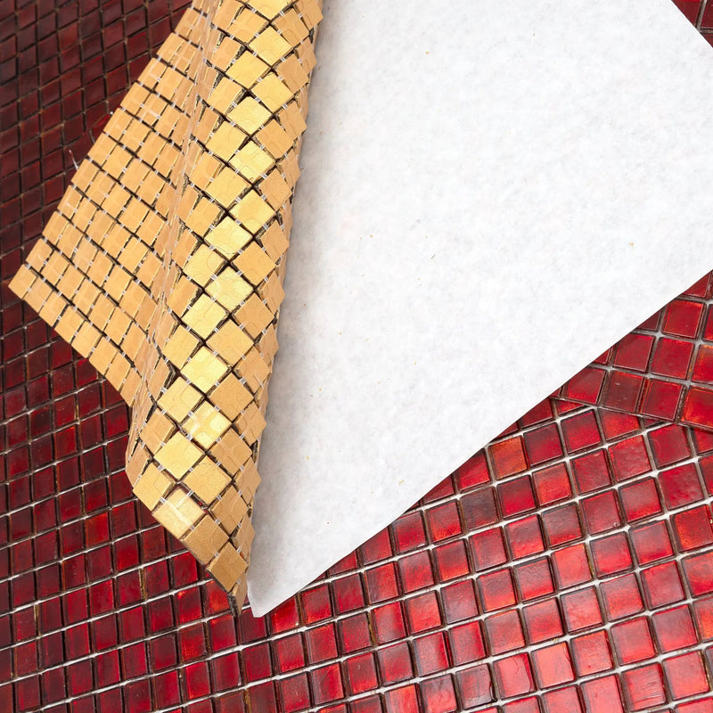 Ruby Red 12x12 Glossy Uniform Square Glass Mosaic Tile (20 pack, 18.69 sq ft/case) by Apollo Tile