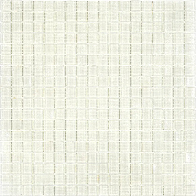 Cotton White 12x12 Glossy Uniform Square Glass Mosaic Tile (20 pack, 18.69 sq ft/case) by Apollo Tile