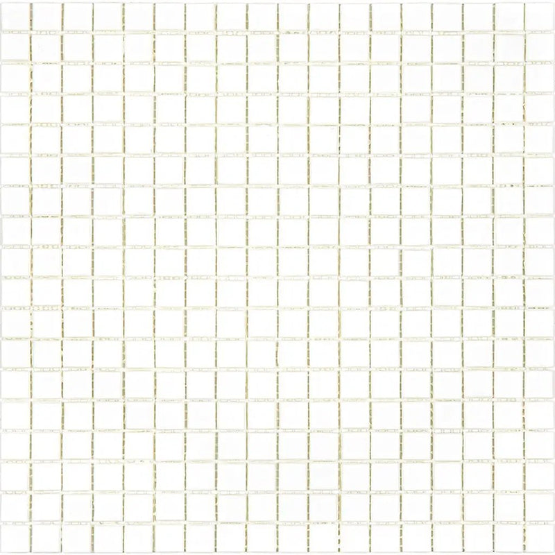 Baby Powder White 12x12 Glossy Uniform Square Glass Mosaic Tile (20 pack, 18.69 sq ft/case) by Apollo Tile