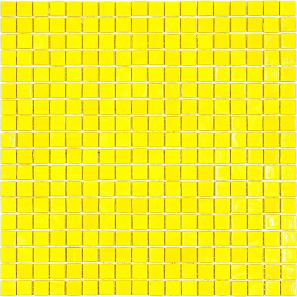 Yellow 12x12 Glossy Uniform Square Glass Mosaic Tile (20 pack, 18.69 sq ft/case)