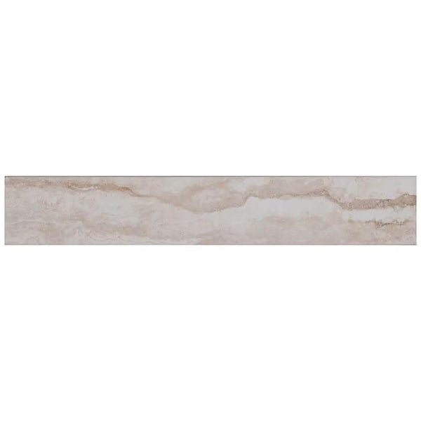 Bernini Carbone Matte Bullnose Travertine Look Porcelain Moldings 3x18