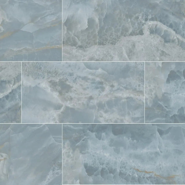 Exotika Biotite Polished Marble Look Porcelain Tiles 24x48