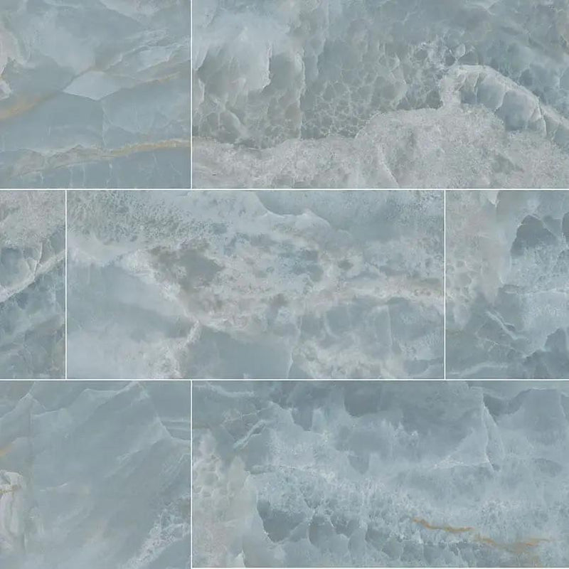 Exotika Biotite Polished Marble Look Porcelain Tiles 24x48 close up