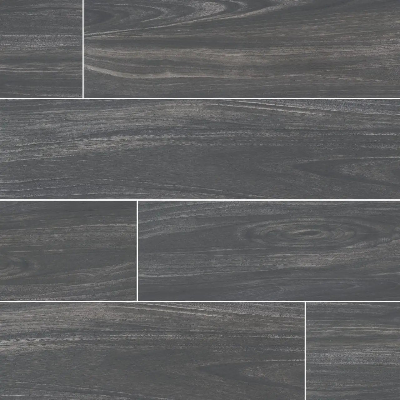Braxton Midnight Matte Wood Look Porcelain Tiles 10x40 close up