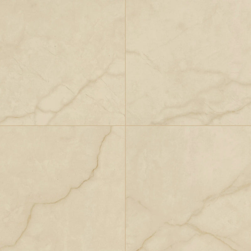 Brighton Crema Polished Porcelain Tiles 24x24 close up