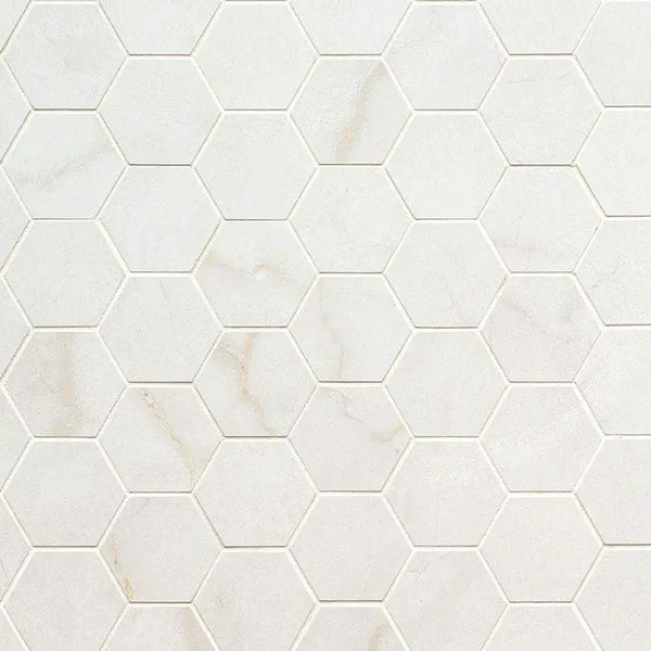 Brighton Gold Polished Hexagon Porcelain Tiles 2x2