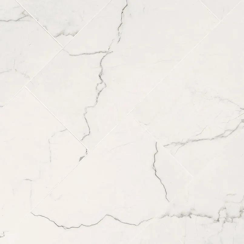 Brighton Grey Polished Porcelain Tiles 24x24 angled view