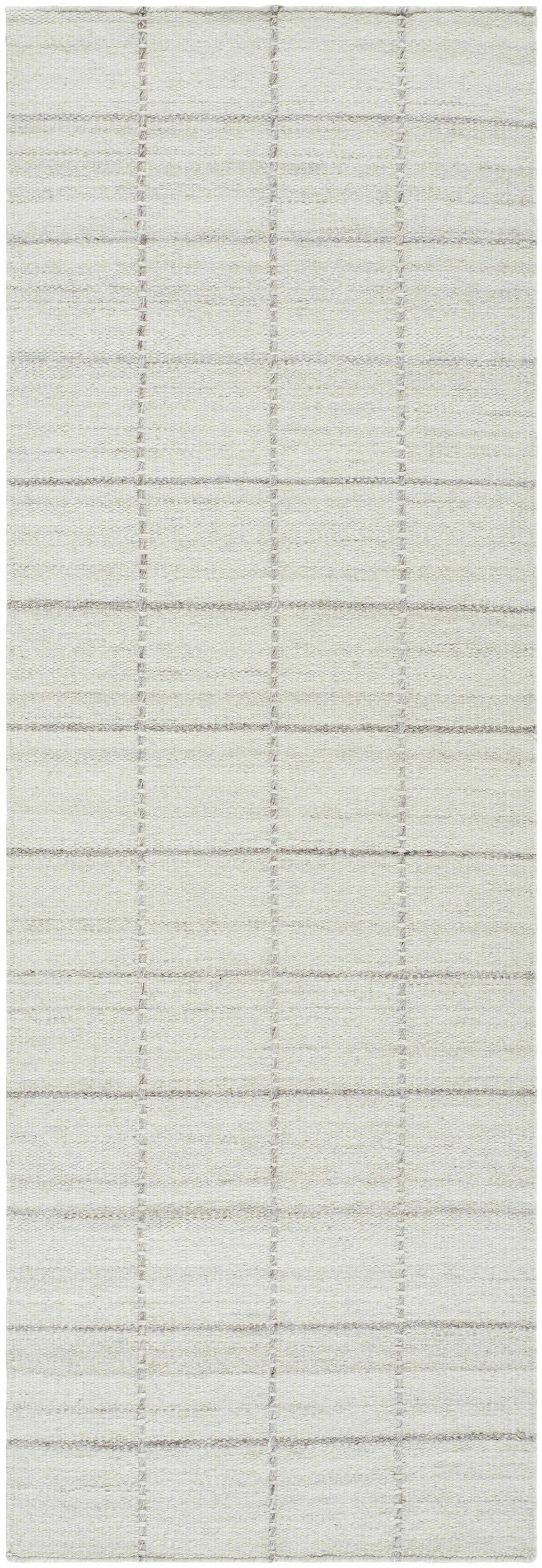 Nissa Cream Checkered Wool Rug, photo 3 of 10