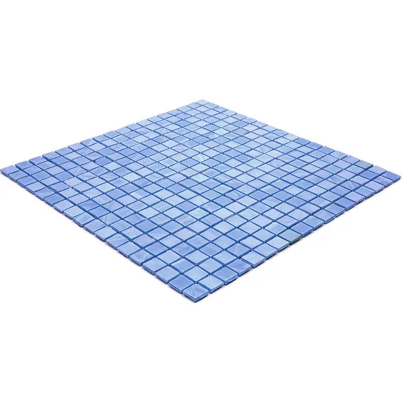 Baby Blue 12x12 Glossy Uniform Square Glass Mosaic Tile (20 pack, 18.69 sq ft/case) by Apollo Tile