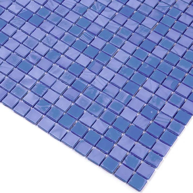 Neon Blue 12x12 Glossy Uniform Square Glass Mosaic Tile (20 pack, 18.69 sq ft/case) by Apollo Tile