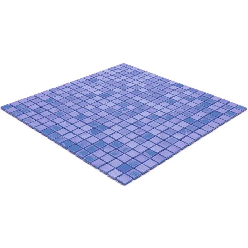 Neon Blue 12x12 Glossy Uniform Square Glass Mosaic Tile (20 pack, 18.69 sq ft/case) by Apollo Tile