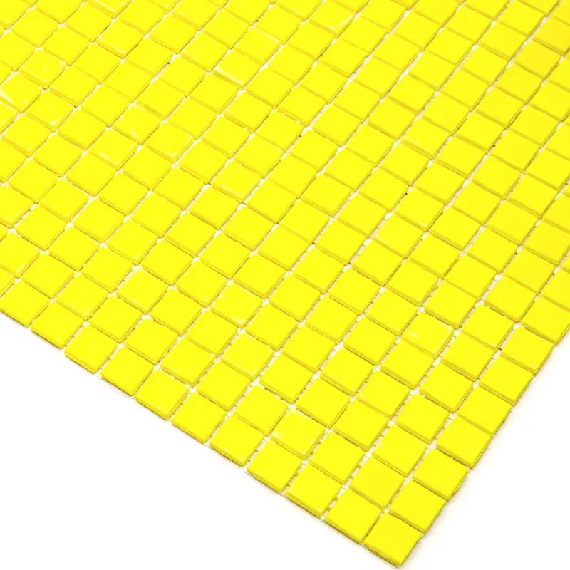 Yellow 12x12 Glossy Uniform Square Glass Mosaic Tile (20 pack, 18.69 sq ft/case) by Apollo Tile