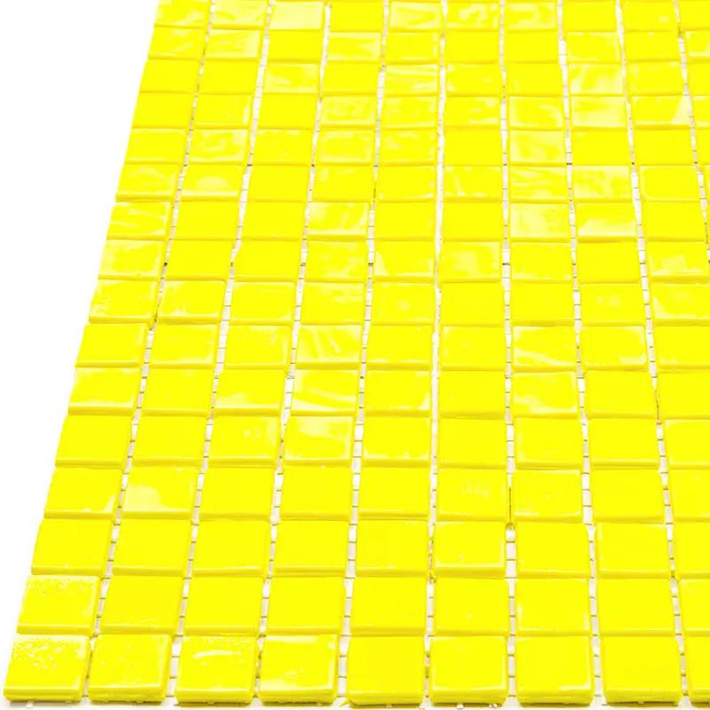 Yellow 12x12 Glossy Uniform Square Glass Mosaic Tile (20 pack, 18.69 sq ft/case) by Apollo Tile