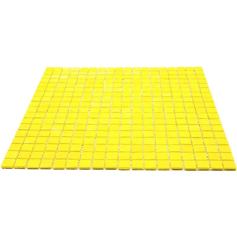 Yellow 12x12 Glossy Uniform Square Glass Mosaic Tile (20 pack, 18.69 sq ft/case) by Apollo Tile
