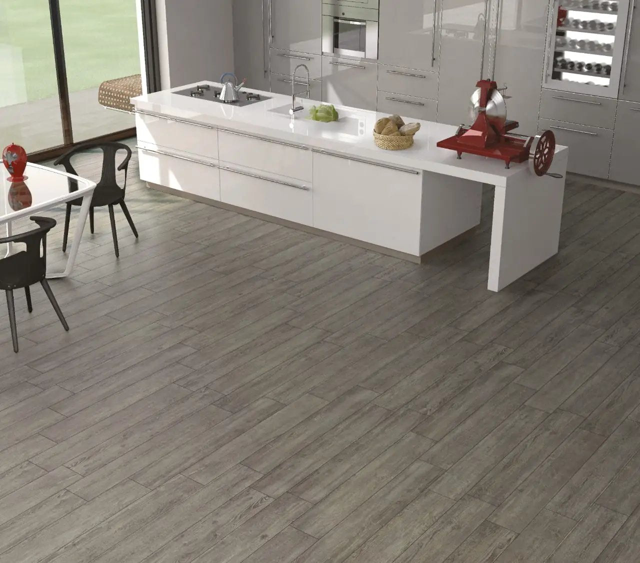 Caldera Coala Matte Wood Look Porcelain Tiles 8x47 in a finished room
