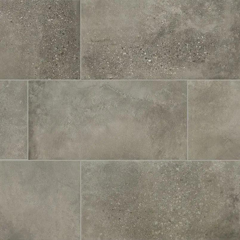 Traktion Calypso Graphite Matte Porcelain Tiles 12x24 close up