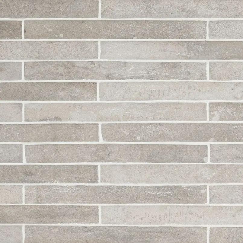 Brickstone Ivory Porcelain Tile 2x10 Matte Brick Mosaics 2x18 close up