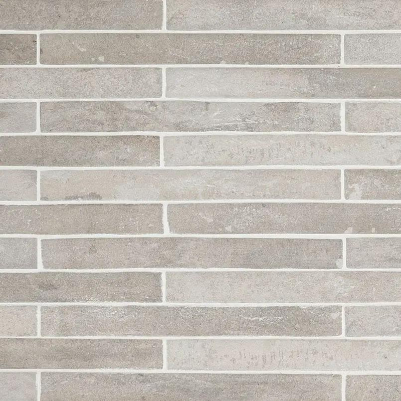 Brickstone Ivory Porcelain Tile 2x10 Matte Brick Mosaics 2x18 close up