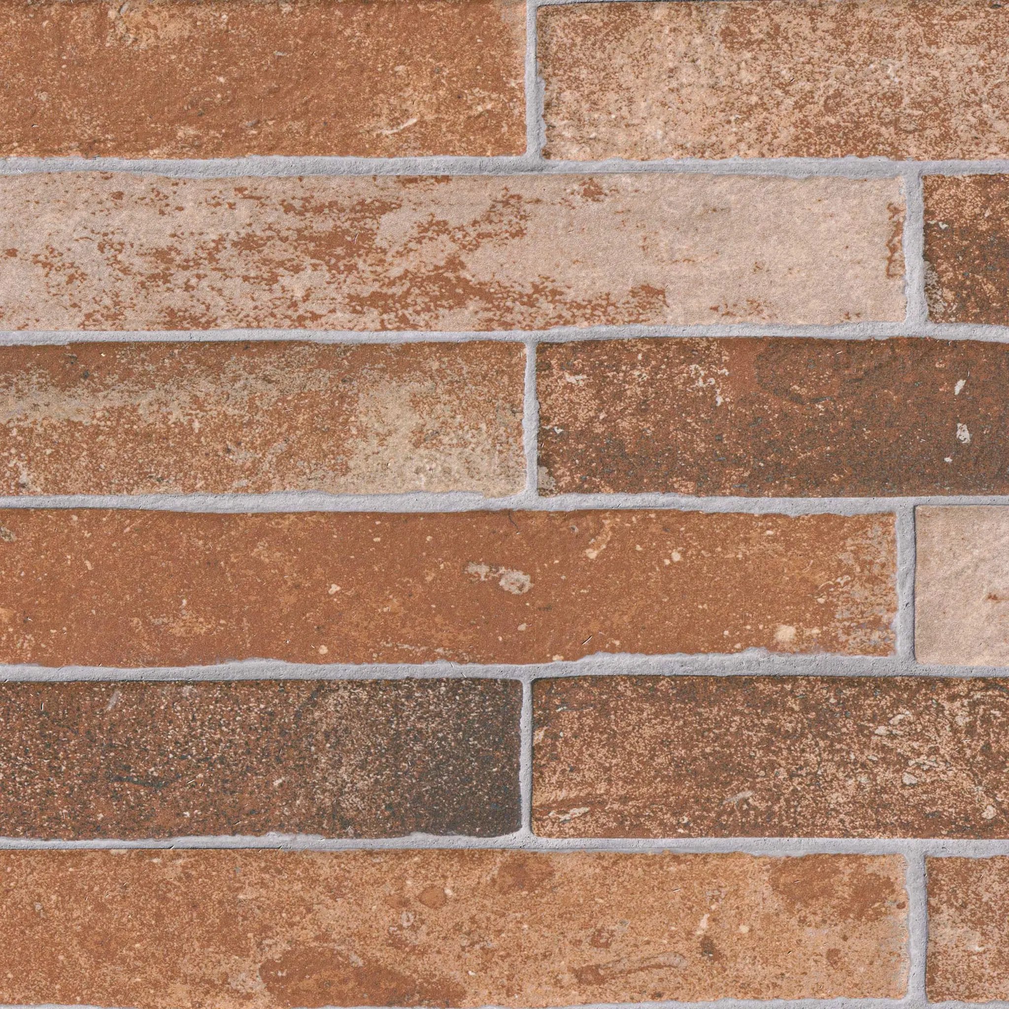 Brickstone Red Porcelain Tile 2x10 Matte Brick Mosaics 2x18 close up