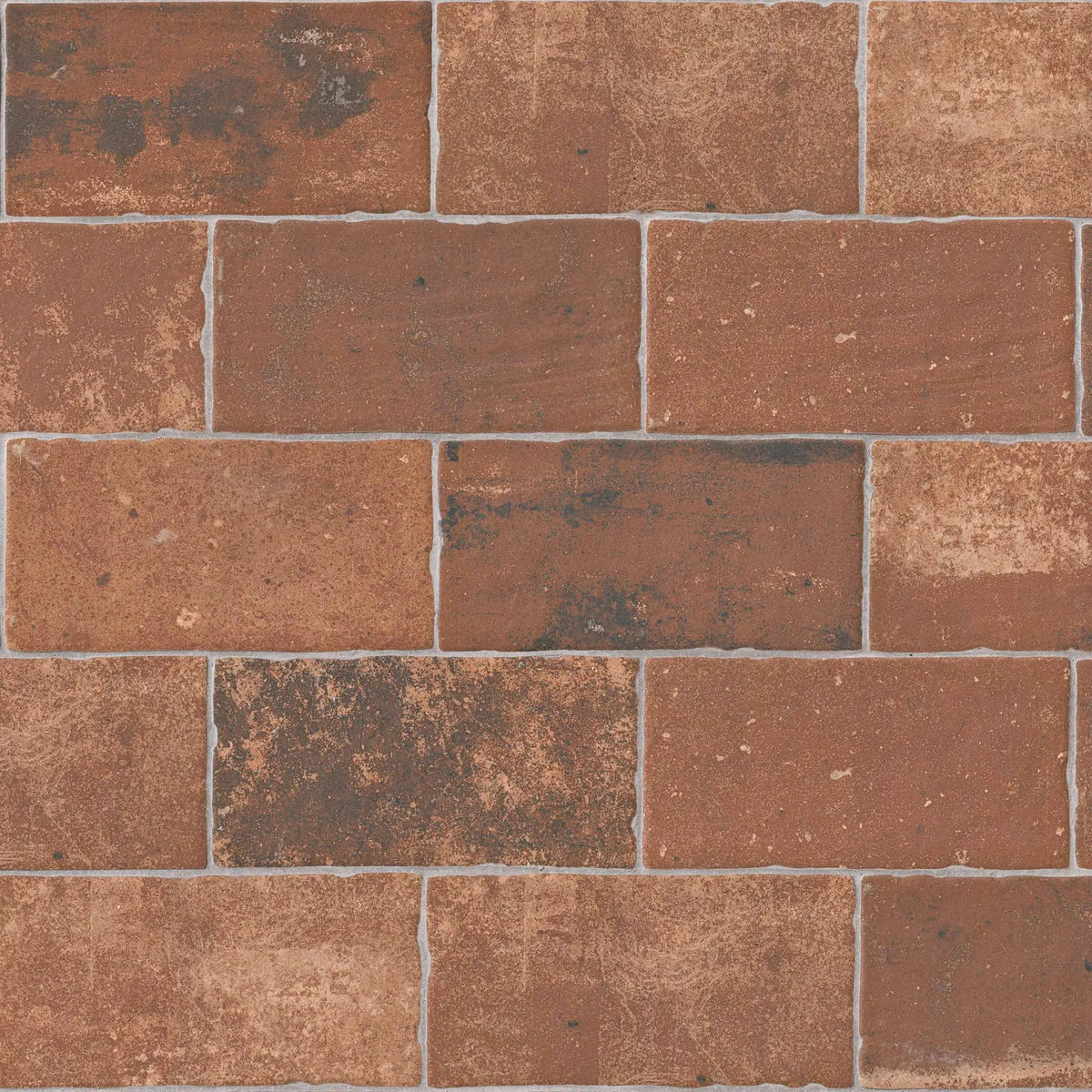 Brickstone Red Porcelain Tile 2x10 Matte Brick Mosaics 5x10 by MSI Surfaces