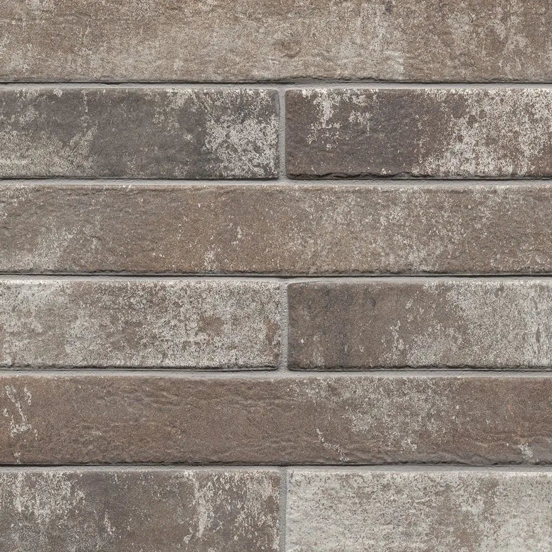 Brickstone Rustique Red 2x18 Matte Brick Porcelain Mosaics by MSI Surfaces
