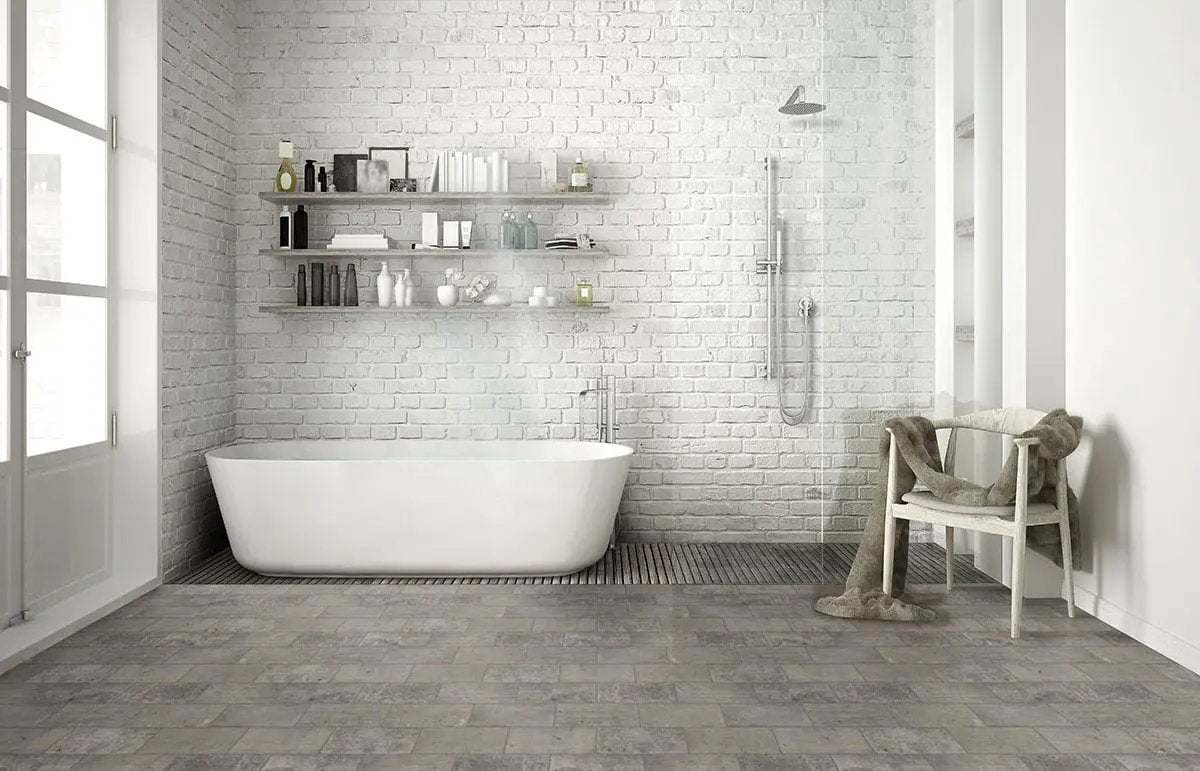 Brickstone Taupe Porcelain Tile 5x10 Matte Brick Mosaics by MSI Surfaces