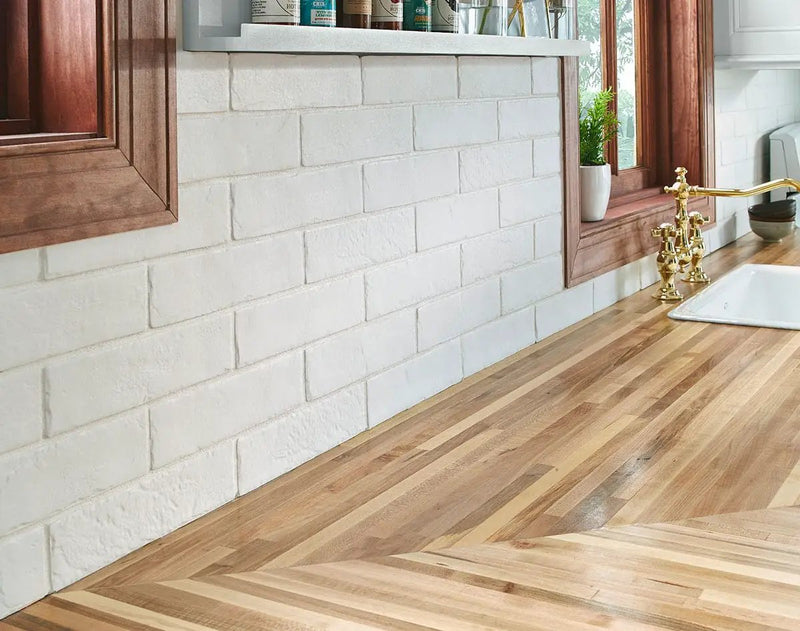 Brickstone White Porcelain Tile 2x10 Matte Brick Mosaics by MSI Surfaces