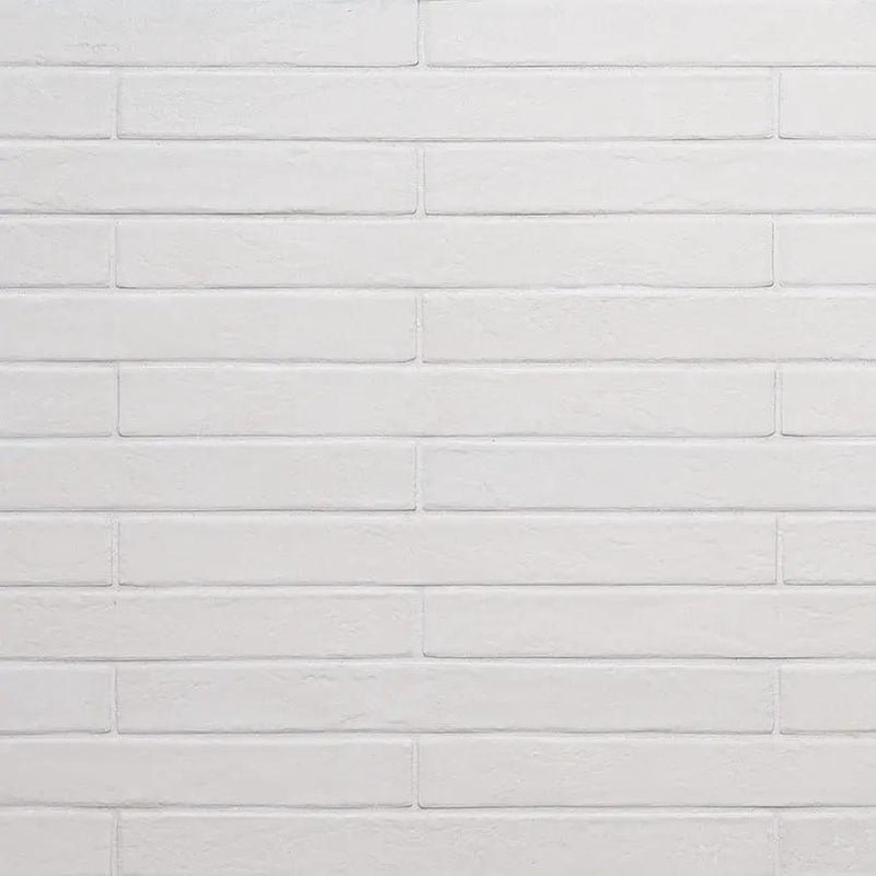 Brickstone White Brick 2x18 Matte Porcelain Mosaics by MSI Surfaces