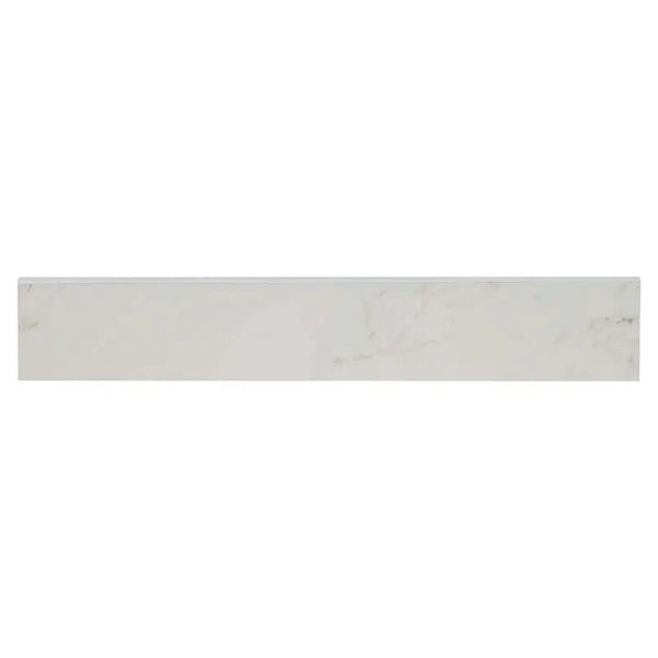 Pietra Carrara Matte Bullnose Marble Look Porcelain Moldings 3x18