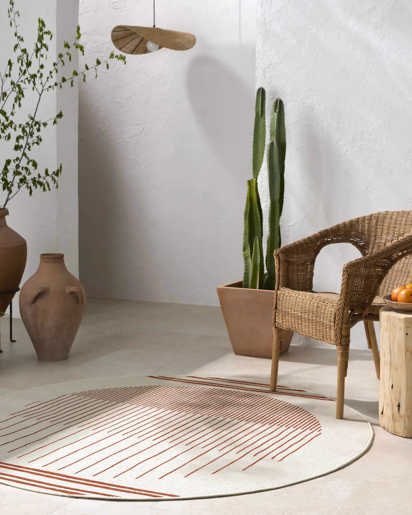 Nabil Cream Outdoor Area Rug - Clearance by Boutique Rugs