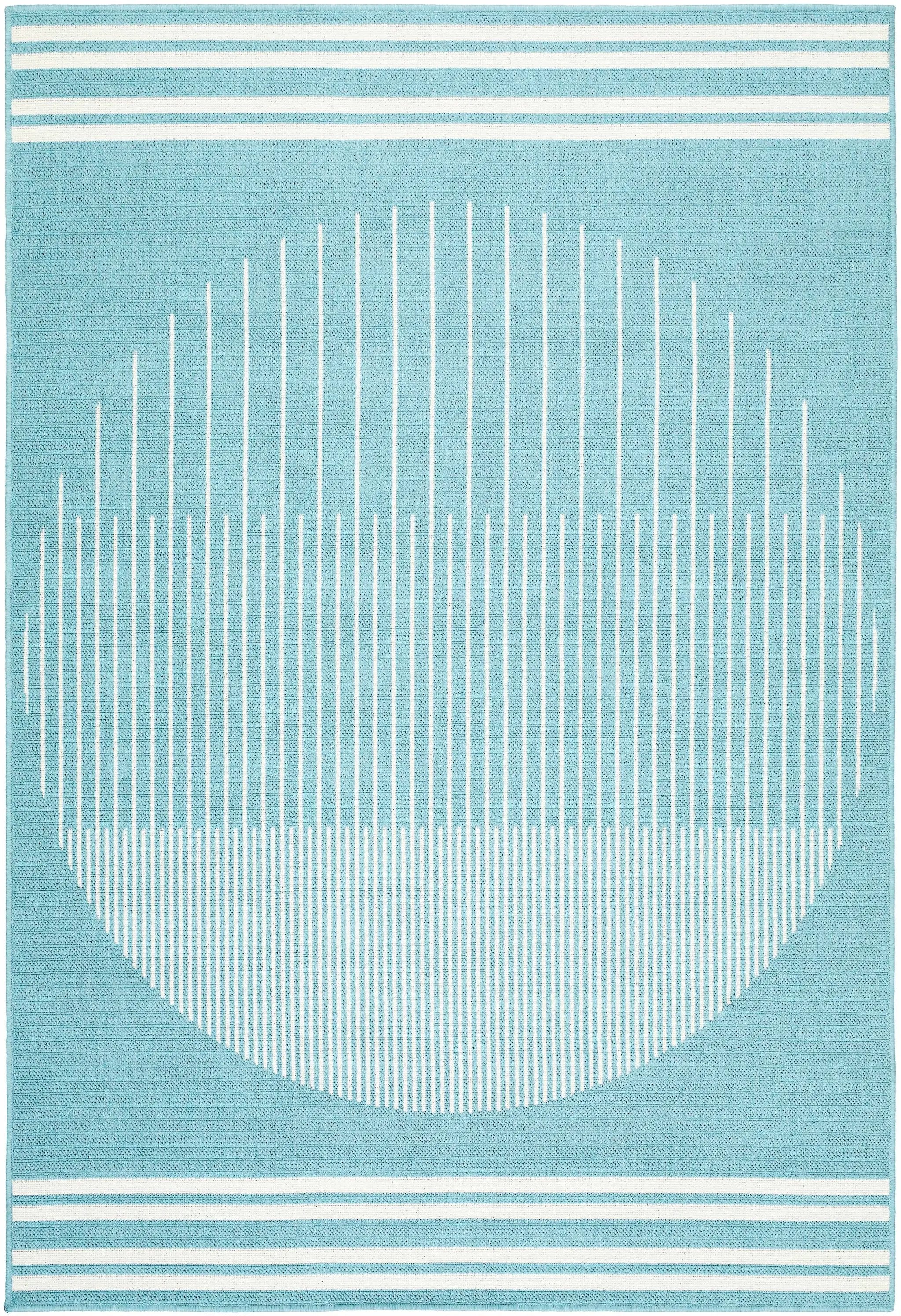 Nabil Aqua Outdoor Area Rug - Clearance by Boutique Rugs