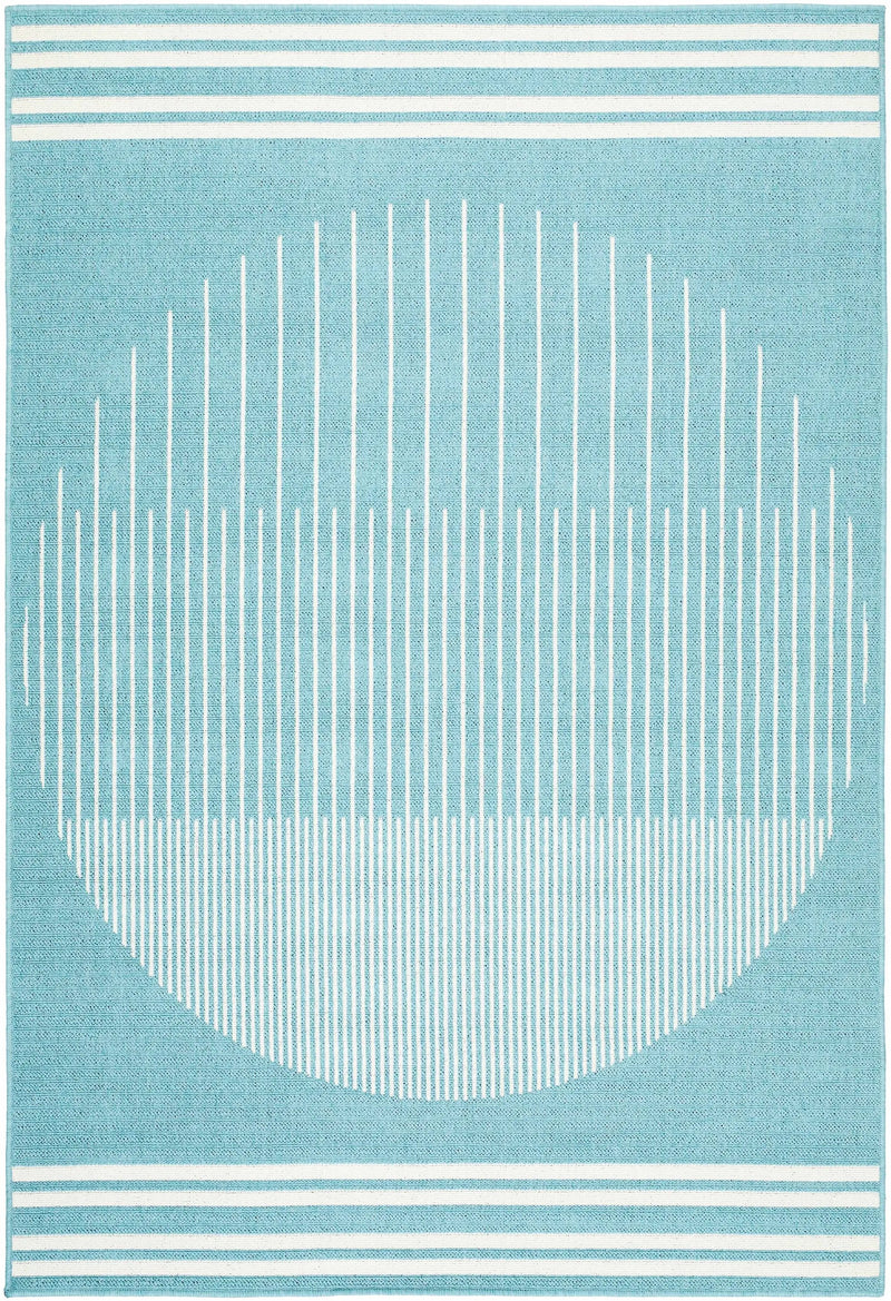 Nabil Aqua Outdoor Area Rug - Clearance by Boutique Rugs