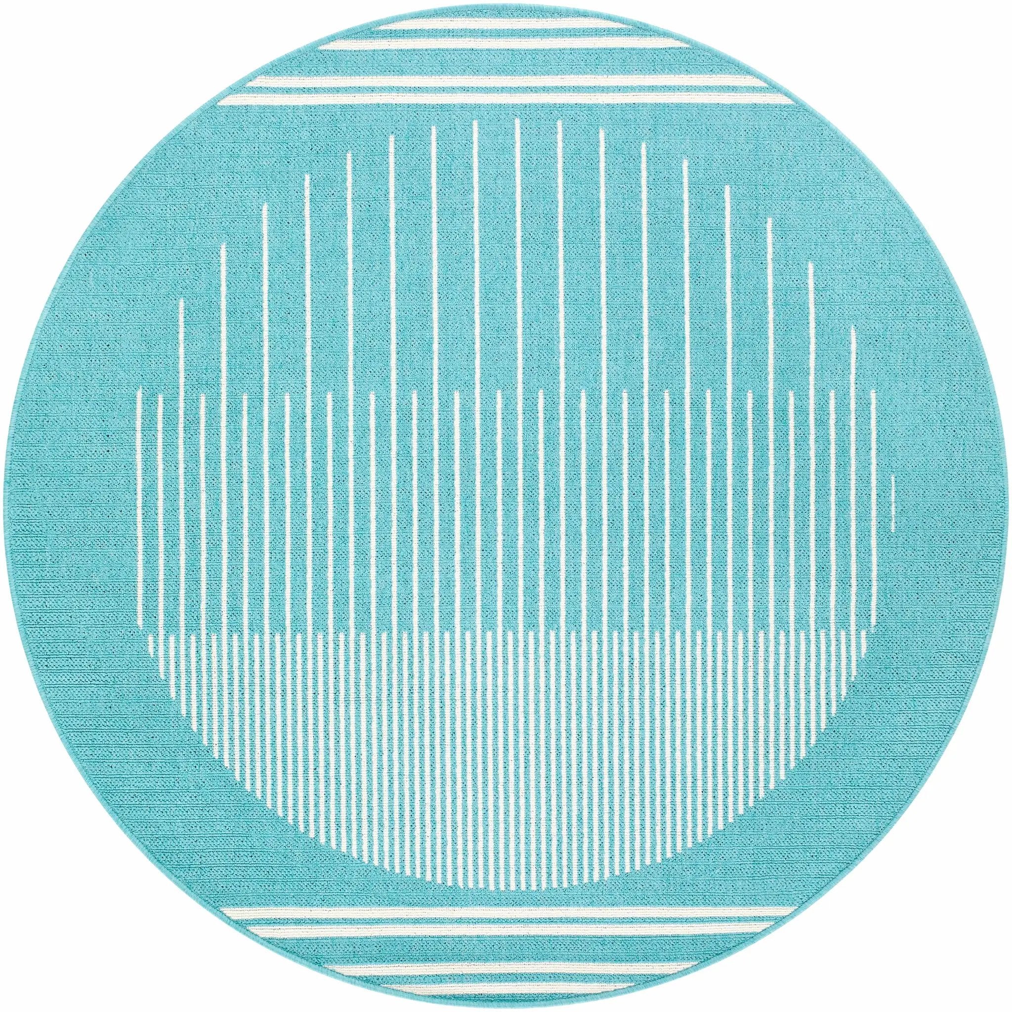 Nabil Aqua Outdoor Area Rug - Clearance by Boutique Rugs