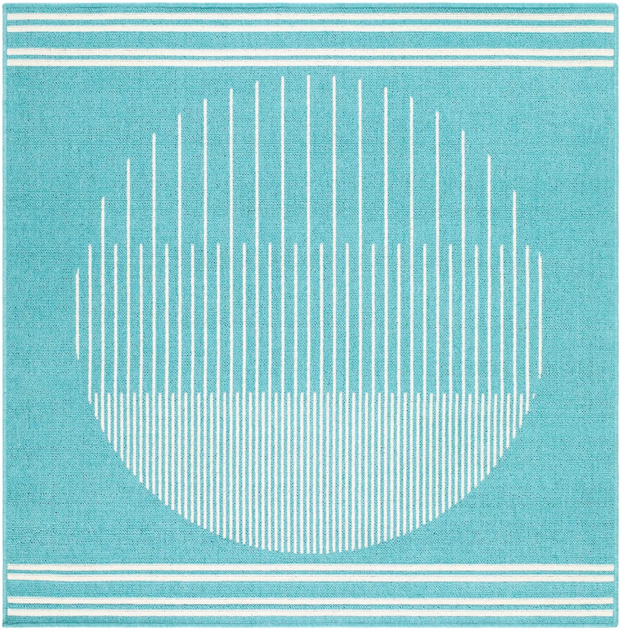 Nabil Aqua Outdoor Area Rug - Clearance by Boutique Rugs