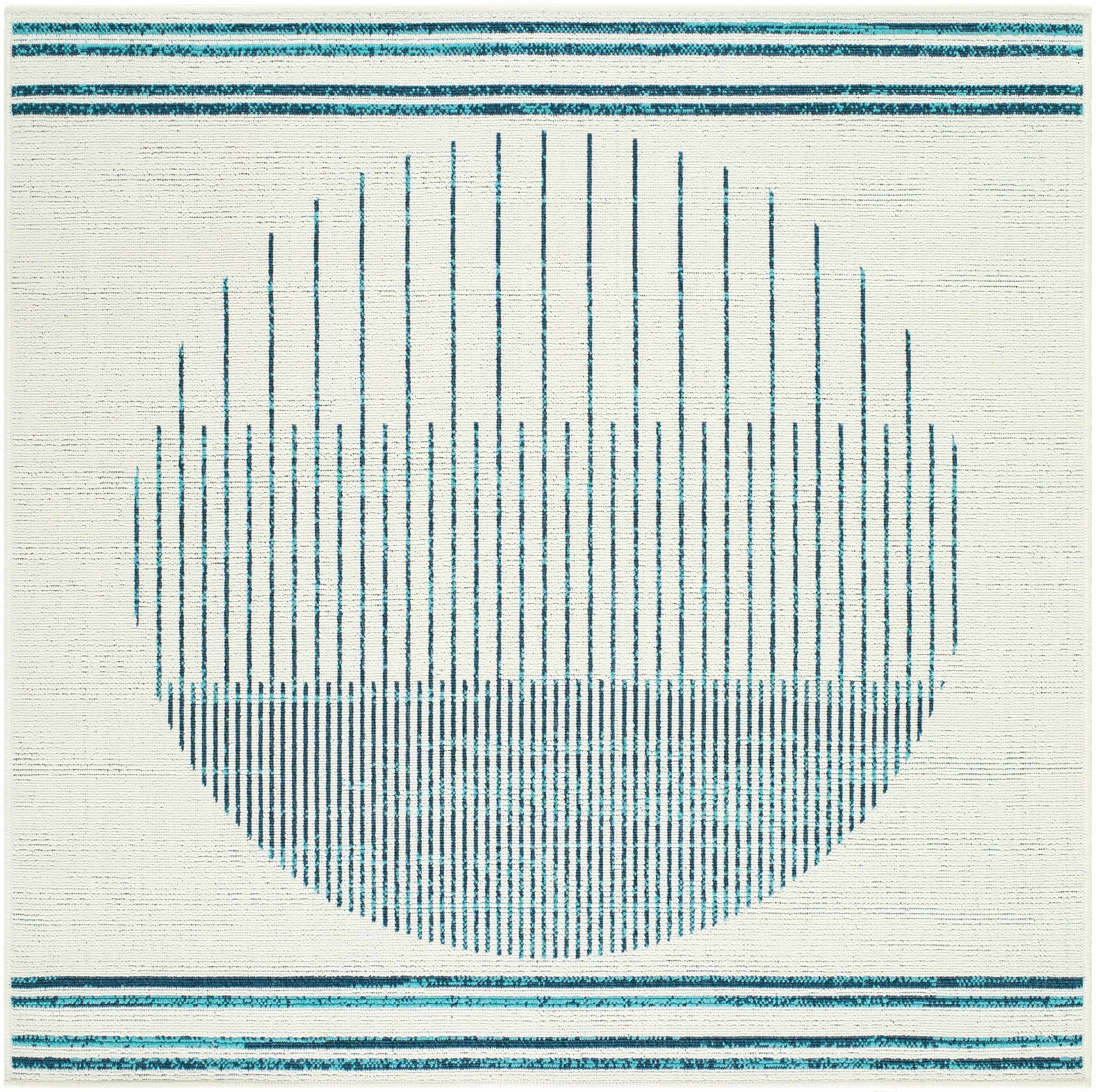 Nabil Slate Blue Outdoor Area Rug - Clearance by Boutique Rugs