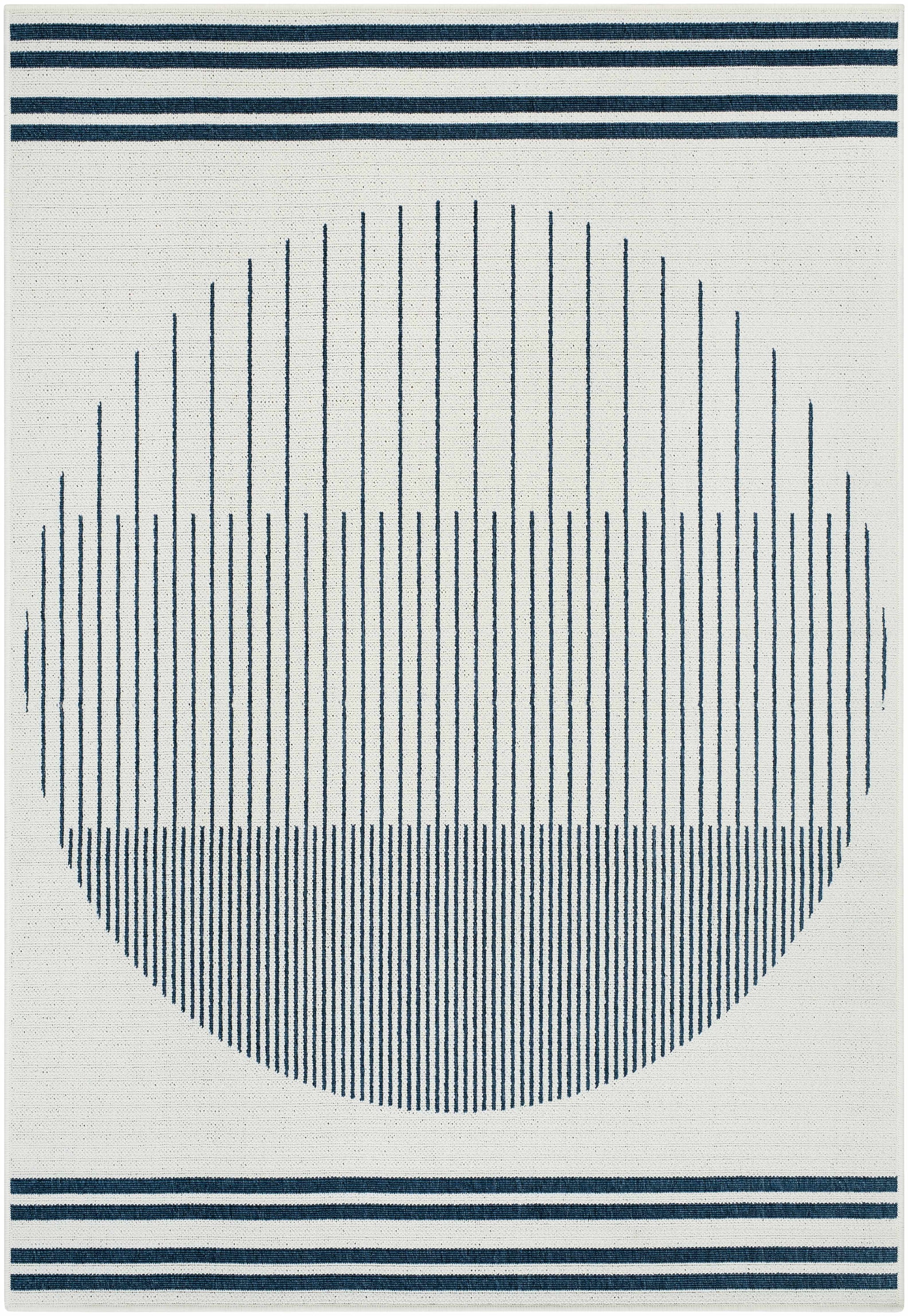 Nabil Midnight Blue Outdoor Area Rug - Clearance by Boutique Rugs