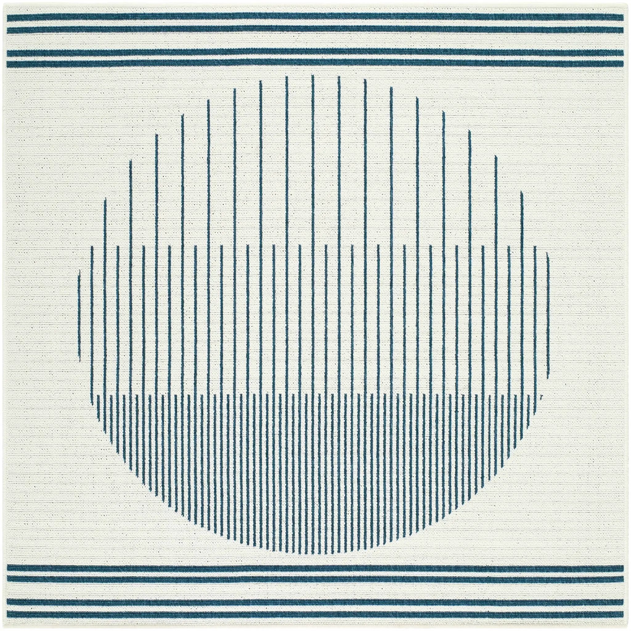 Nabil Midnight Blue Outdoor Area Rug - Clearance by Boutique Rugs
