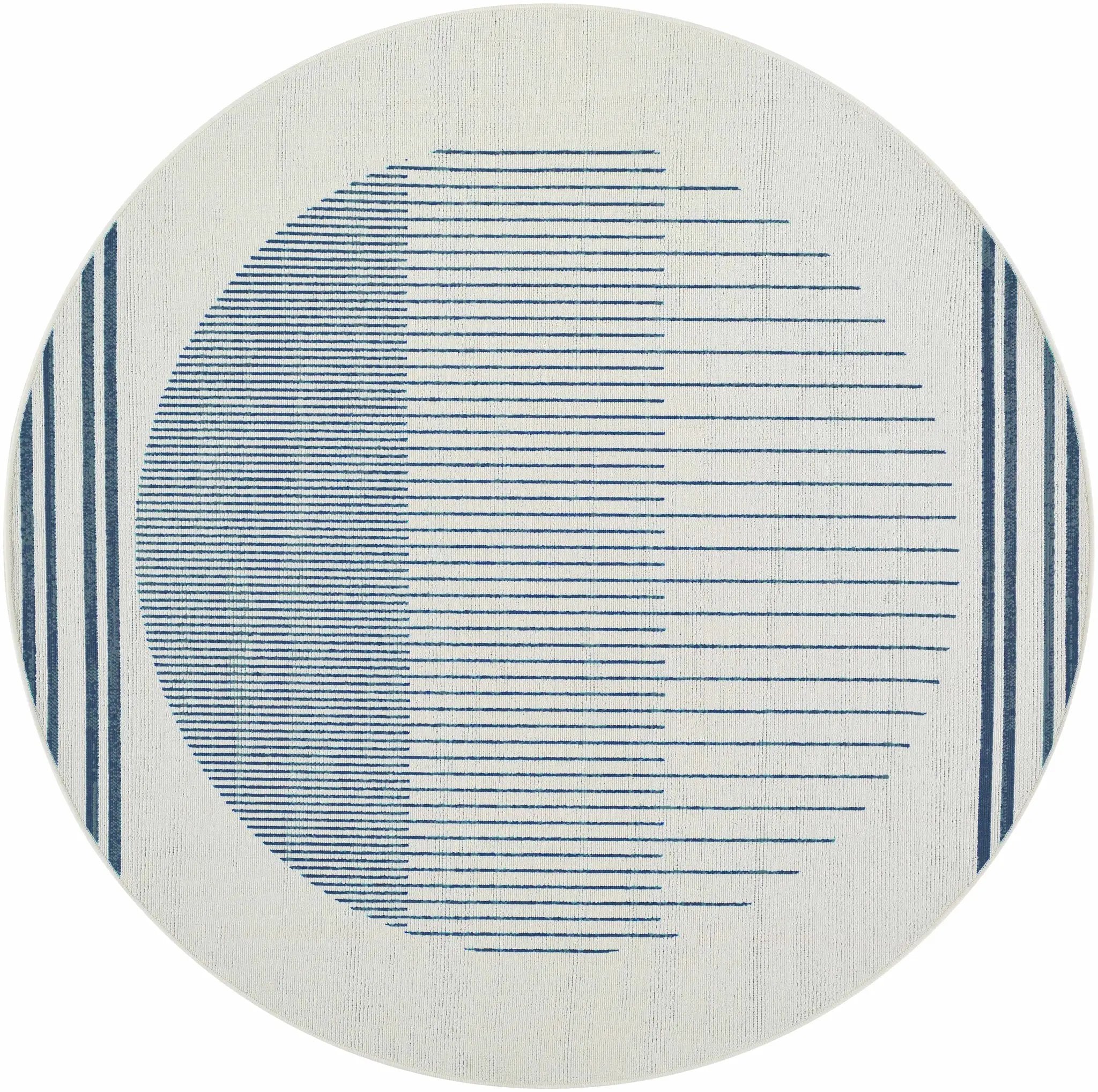 Nabil Midnight Blue Outdoor Area Rug - Clearance by Boutique Rugs