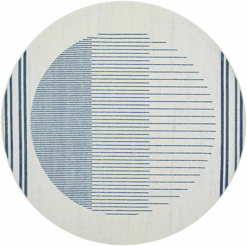 Nabil Midnight Blue Outdoor Area Rug - Clearance by Boutique Rugs