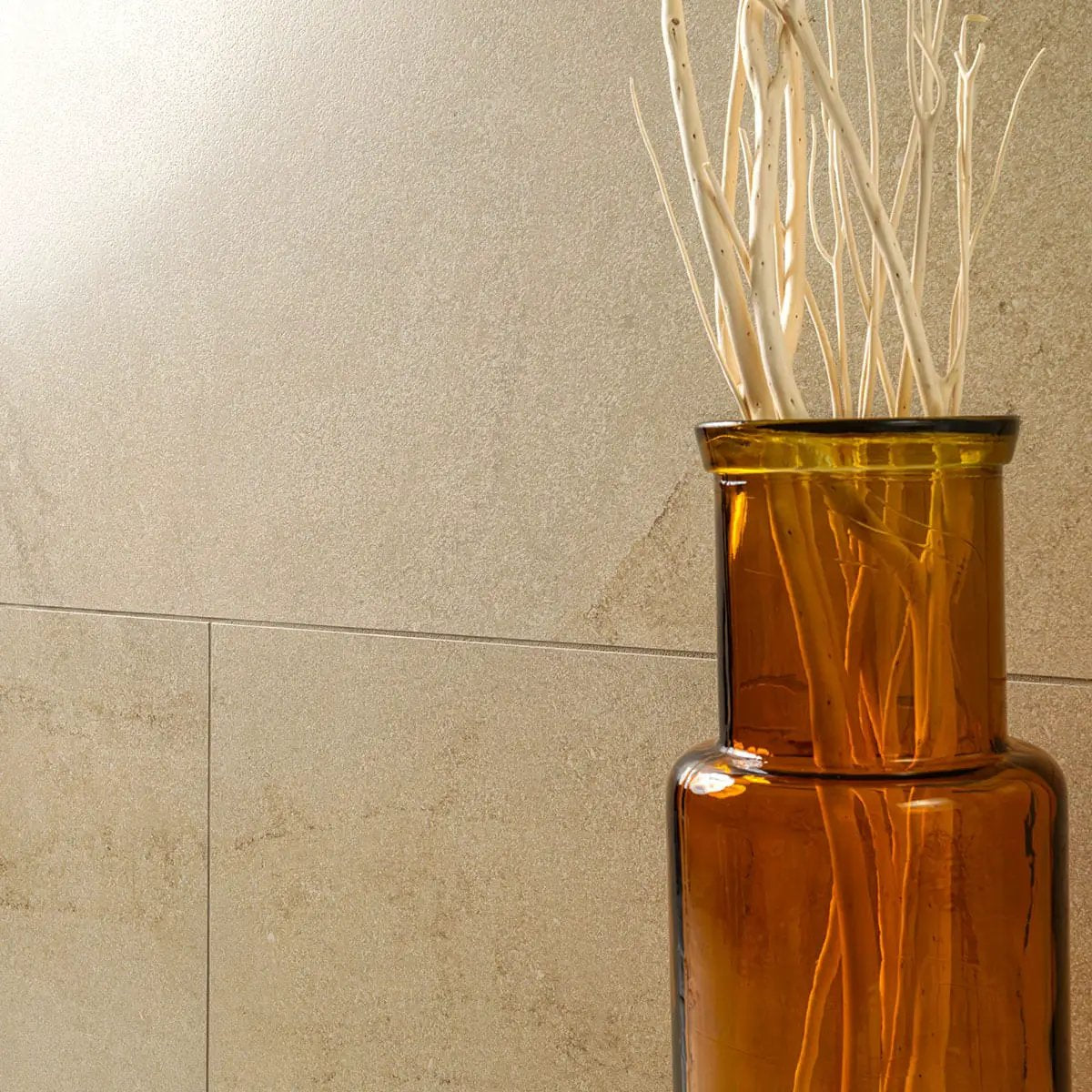Chateau Luna Sable Lappato Limestone Look Porcelain Mosaics 2x2 close up