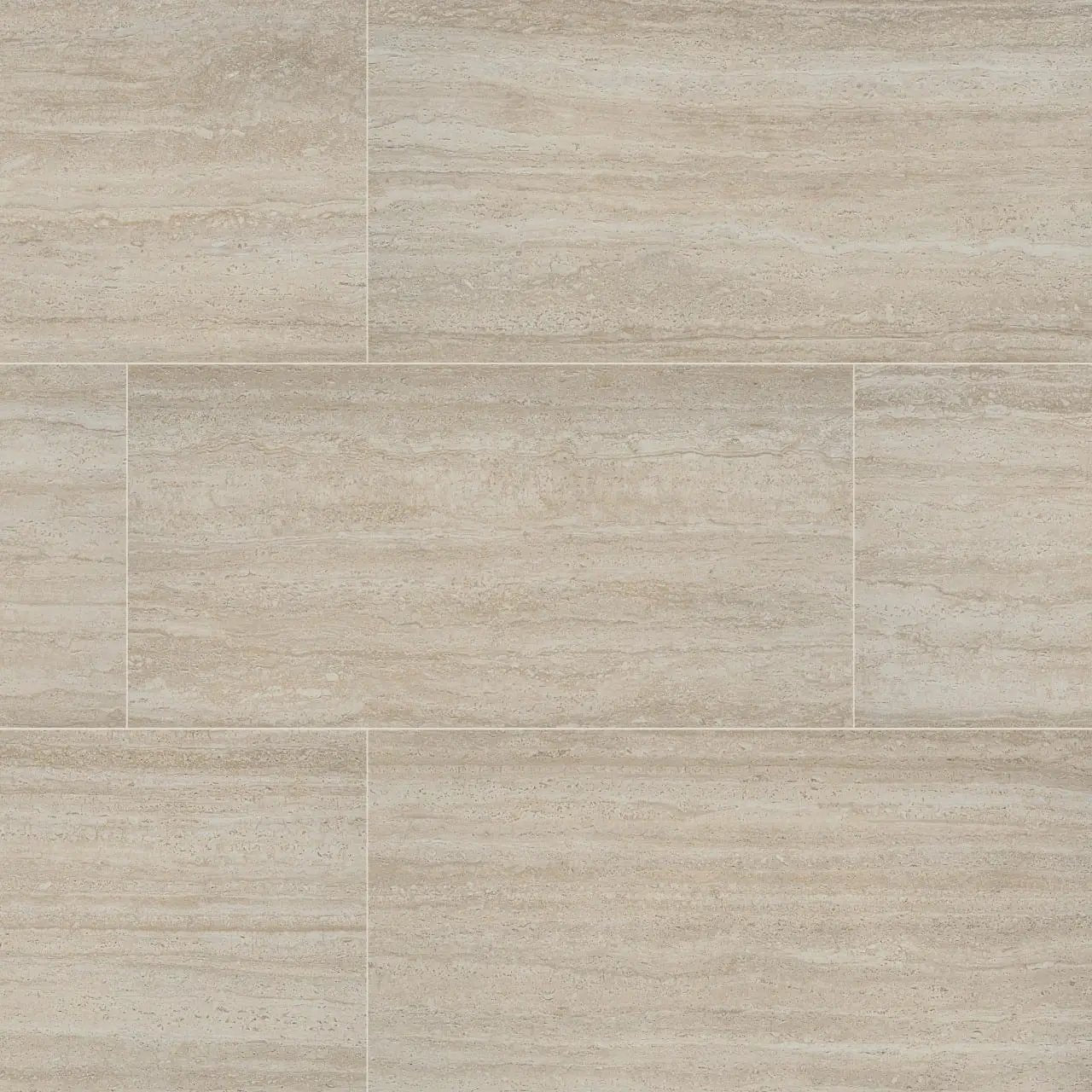 Cordova Avorio Matte Travertine Look Porcelain Tiles 24x48 close up