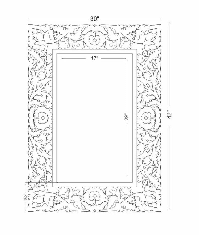Indiana Wood Mirror by Boutique Rugs