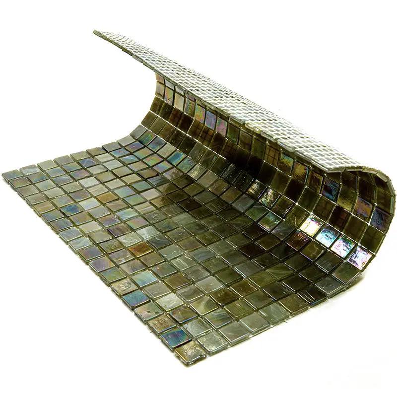 Tortilla Brown 12x12 Glossy Uniform Square Glass Mosaic Tile (20 pack, 18.69 sq ft/case) by Apollo Tile