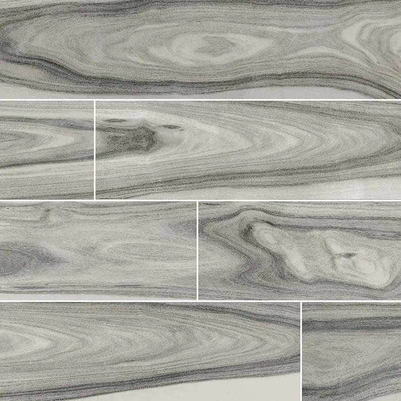 Dellano Moss Gray Polished Porcelain Tiles 8x48